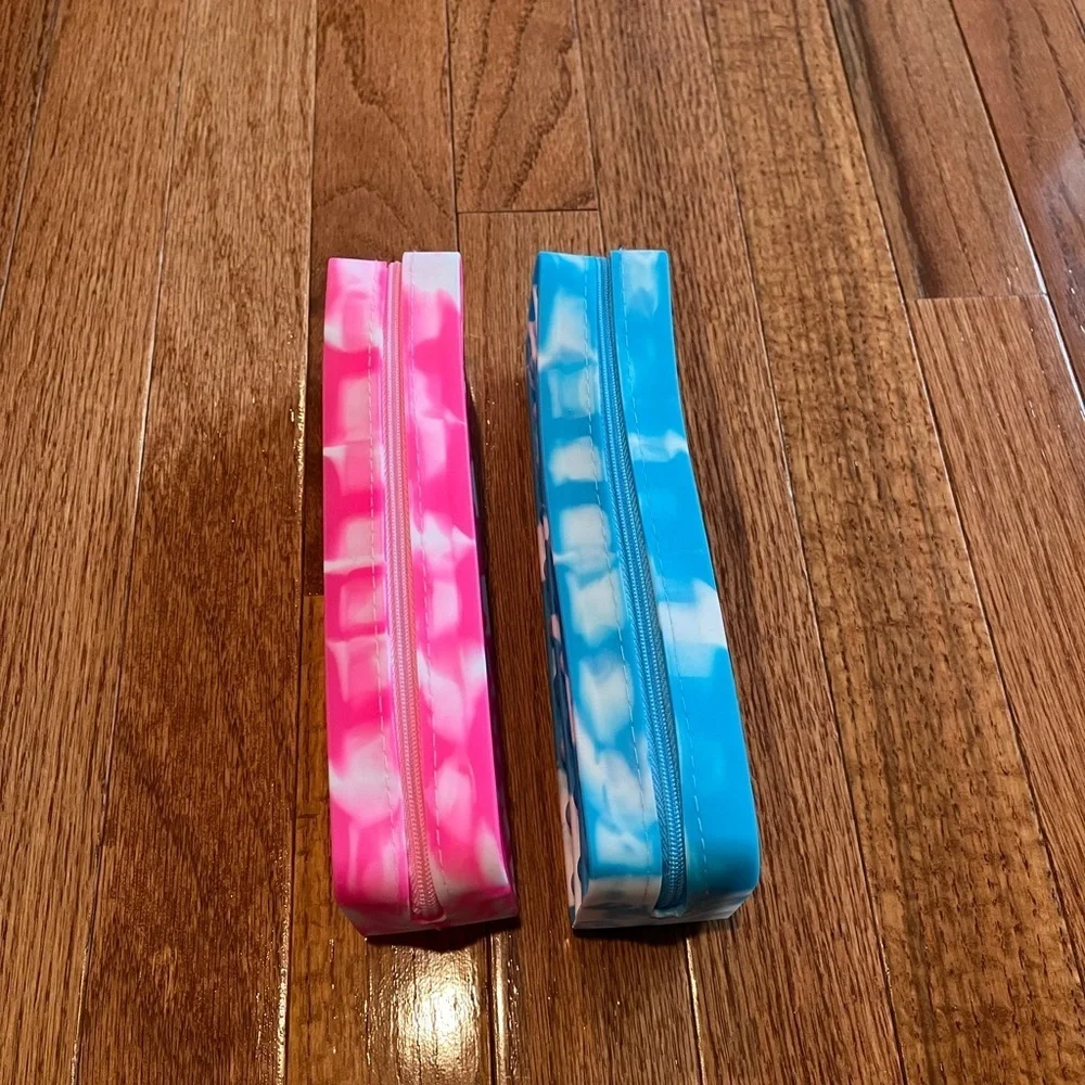 Set of 2 pop-it fidget pencil cases, never used